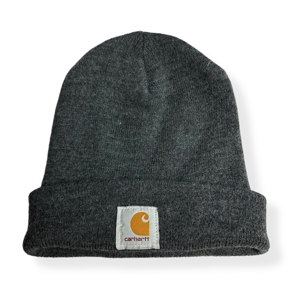 Carhartt Adult One Size Knit Cuffed Beanie‎ Winter Hat Gray Heather - Picture 1 of 6